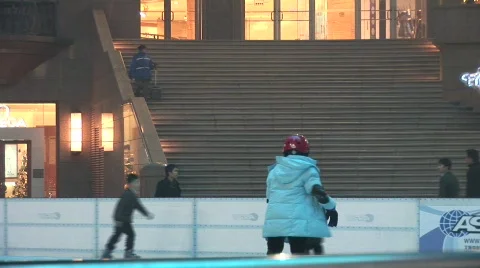 Ice skating 4 Stock Footage 296487