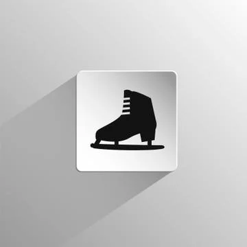 Ice skating black icon Stock Illustration