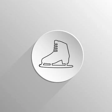 Ice skating black icon Stock Illustration
