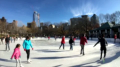 Ice skating central park Video stock 98677030