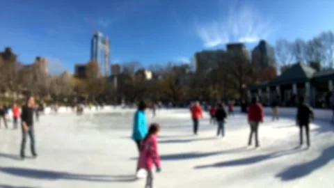 Ice skating Central park Video stock 272181803