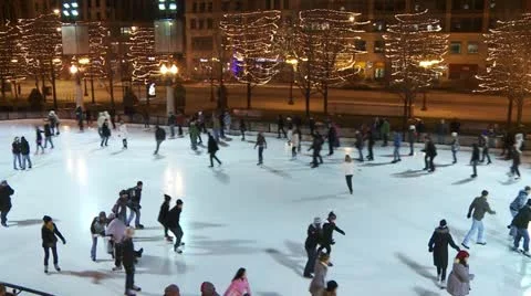 Ice Skating Stock Footage 10883144
