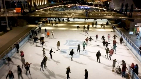 Ice Skating Stock Footage 121392085
