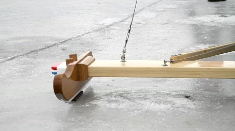 Ice skating, ice sailing Stock Footage 628393