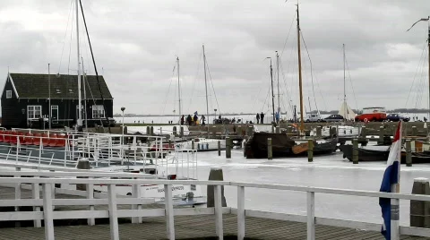 Ice skating, ice sailing Stock Footage 628424