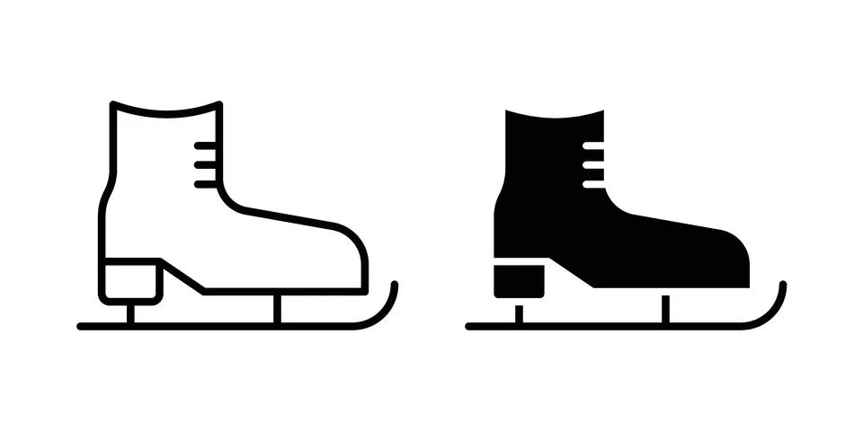 Ice skating icon vector design. EPS10 Stock Illustration