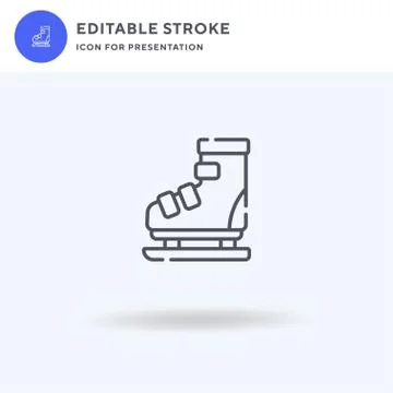 Ice Skating icon vector, filled flat sign, solid pictogram isolated on white, 스톡 일러스트
