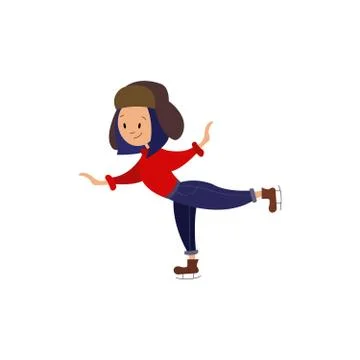 Ice skating Stock Illustration