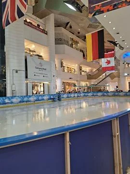 Ice Skating at mall Stock Photos
