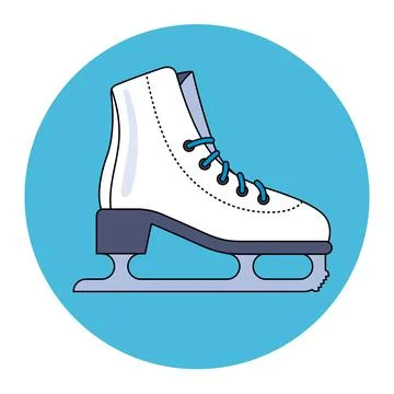 Ice skating at night. Stock Illustration