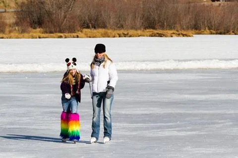 Ice skating Stock Photos