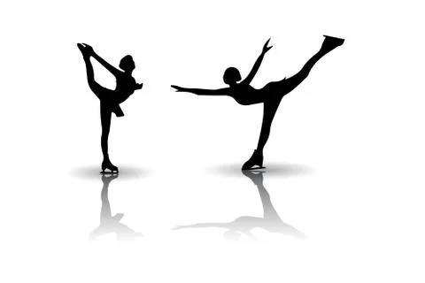 Ice skating posture vector Stock Illustration