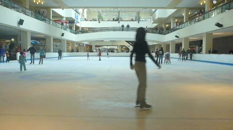 Ice Skating Rink Time Lapse Stock Footage 628080