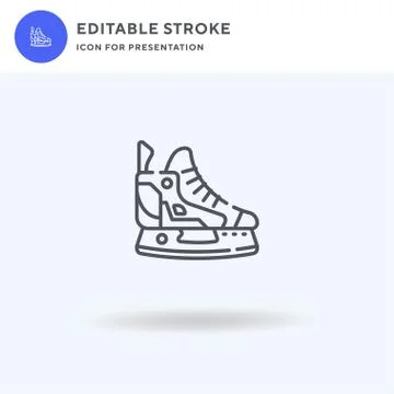 Ice Skating Shoes icon vector, filled flat sign, solid pictogram isolated on Stock Illustration
