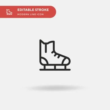 Ice Skating Simple vector icon. Illustration symbol design template for web m 스톡 일러스트