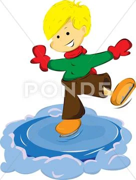 Ice skating Vector Illustrations Stock Illustration