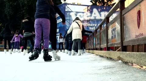 Ice skating winter fun 1 Видео 44665925