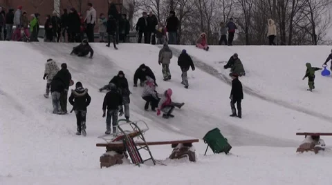 Ice slides Stock Footage 10733160