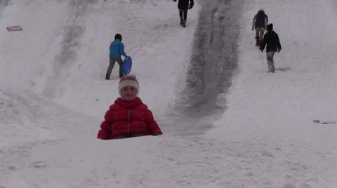 Ice slides Stock Footage 10733163