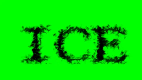 Ice smoke text effect green isolated background Stock Footage 138722735
