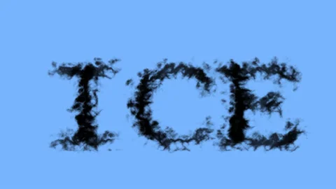 Ice smoke text effect sky isolated background Stock Footage 138722739