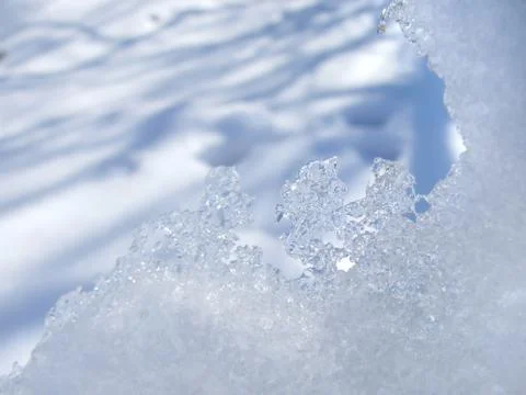 Ice Snow Macro Background Stock Photos