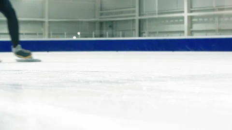 Ice speed skating slow motion Stock Footage 58287007