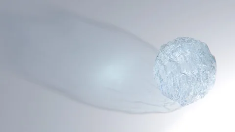 Ice sphere animation. Caustic on the paper. Stock Footage 124921010