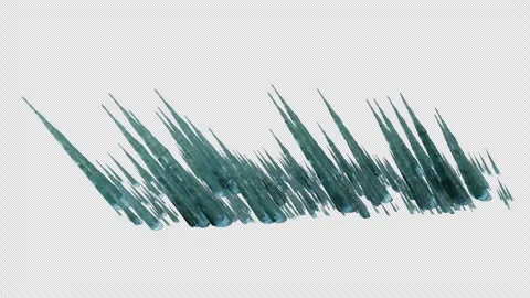 Ice Spike Attack. Frost FX Element. Ice Crystal VFX with Alpha Channel Video stock 301774088