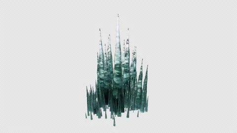Ice Spike Attack. Frost FX Element. Ice Crystal VFX with Alpha Channel Video stock 301774305