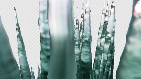 Ice Spike Attack. Frost FX Element. Ice Crystal VFX with Alpha Channel Video stock 301774738