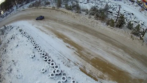 Ice sprint rally Video stock 86314316