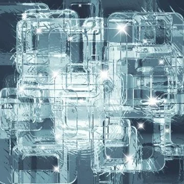 Ice squares Stock Illustration