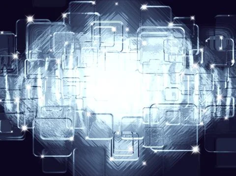 Ice squares with sparkles Stock Illustration