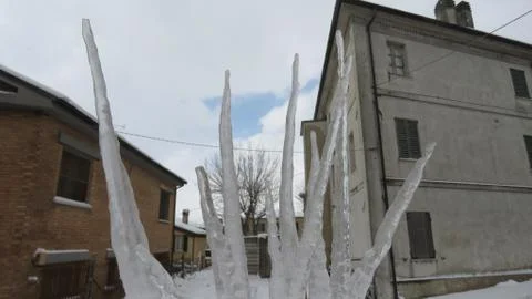 Ice stalactite Stock Photos