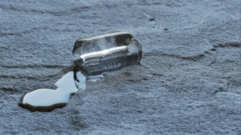 Ice on stone Stock Footage 106051854