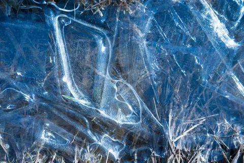 Ice structure. Abstract illustration in blue tones. Background, texture of Stock Photos