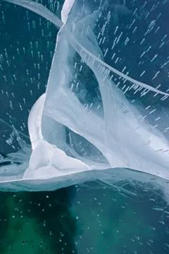 Ice structure or texture in teal blue colors Stock Photos