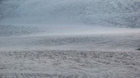 Ice surface with crevasses in the centre of a glacier Stock Footage 37974498