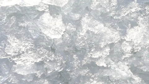 Ice surface texture, top view white snow flake Stock Footage 120006469