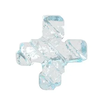 Ice symbol with diagonal thick straps Stock Illustration
