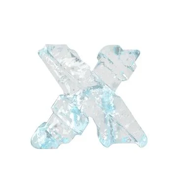 Ice symbol with diagonal thick straps. letter x Stock Illustration