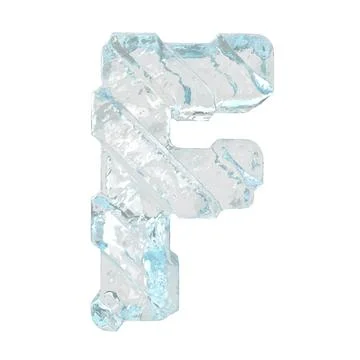 Ice symbol with diagonal thick straps. letter f Stock Illustration