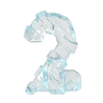 Ice symbol with diagonal thick straps. number 2 Illustrazione stock