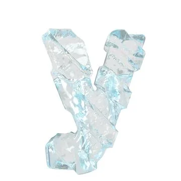 Ice symbol with diagonal thick straps. letter y Illustrazione stock