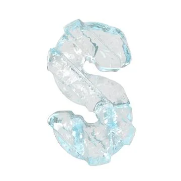 Ice symbol with diagonal thick straps. letter s Illustrazione stock