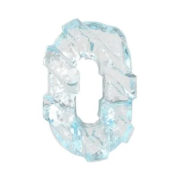Ice symbol with diagonal thick straps. number 0 Illustrazione stock
