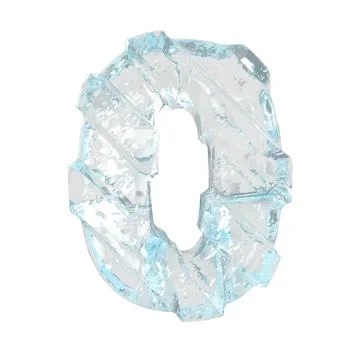 Ice symbol with diagonal thick straps. number 0 Illustrazione stock