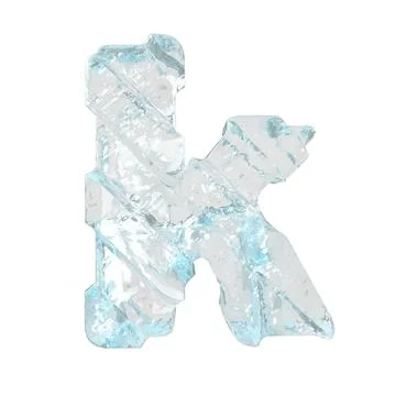 Ice symbol with diagonal thick straps. letter k Stock Illustration
