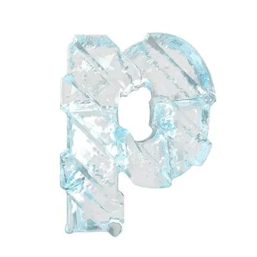 Ice symbol with diagonal thick straps. letter p Stock Illustration